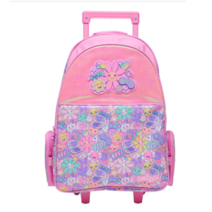 Smiggle Pink sunflower Trolley Backpack
