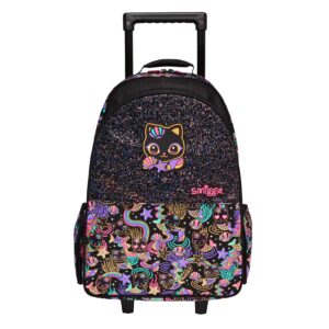 Smiggle Black Cat Trolley Backpack