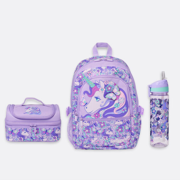 Unicorn with purple flowers 3 Piece Essential Bundle