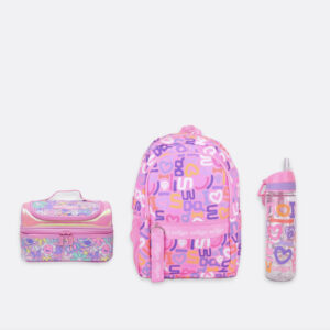 Big Pink and white and purple letters 3 Piece Essential Bundle