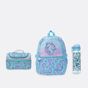 Smiggle Blue Seahorse 3 Piece Essential Bundle