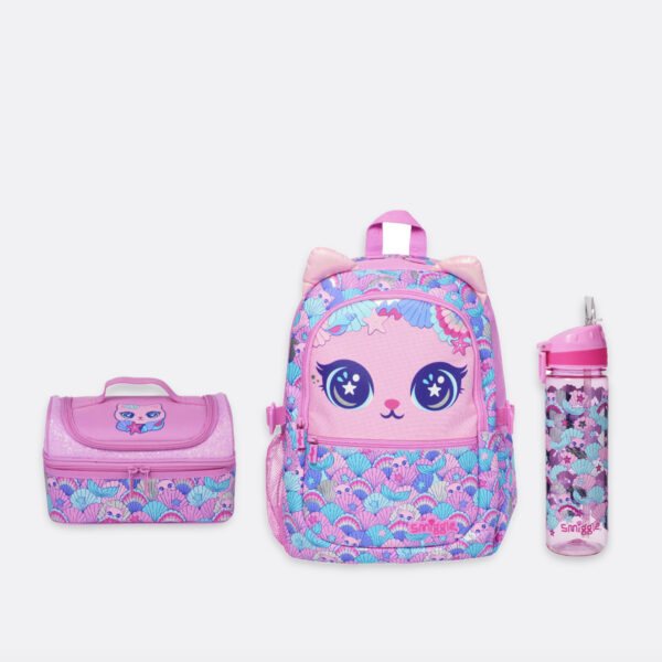 Smiggle Pink Shell Cat 3 Piece Essential Bundle