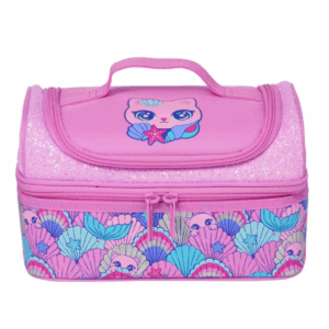 Smiggle Pink Shell Cat Double Decker Lunchbox