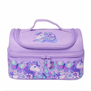 Unicorn with purple flowers Double Decker Lunchbox