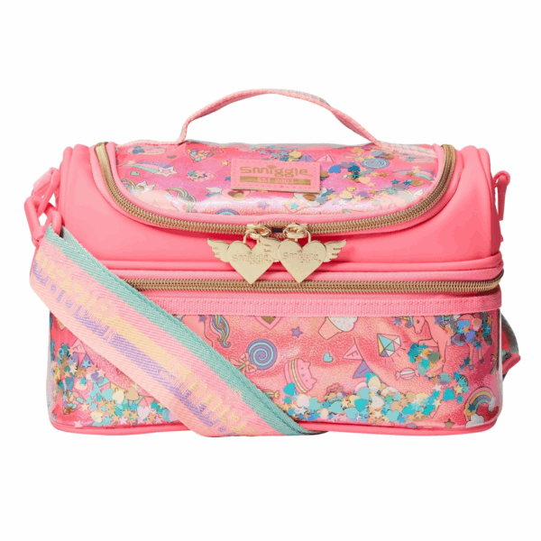Smiggle Orange-pink unicorn Double Decker Lunchbox