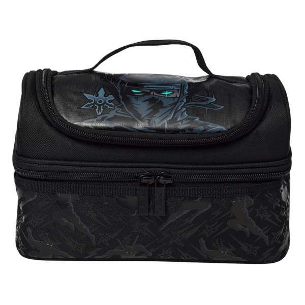 Smiggle Black Ninja Double Decker Lunchbox