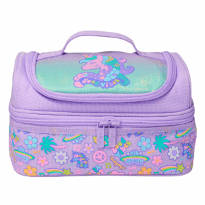 Smiggle Purple Unicorn Double Decker Lunchbox