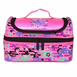 Smiggle Pink Space Cat Double Decker Lunchbox