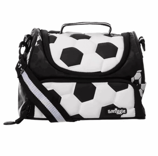 Smiggle White football Double Decker Lunchbox