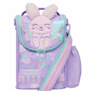 Purple Plush Angel Rabbit Lunchbox With Strap