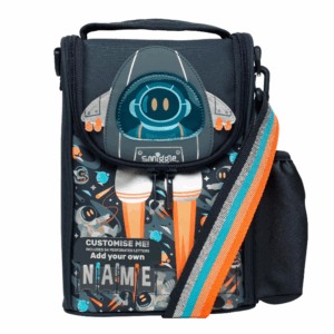Smiggle Orange Tail rocket Lunchbox With Strap