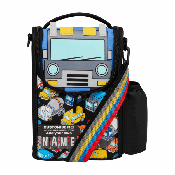 Smiggle Black car Lunchbox With Strap