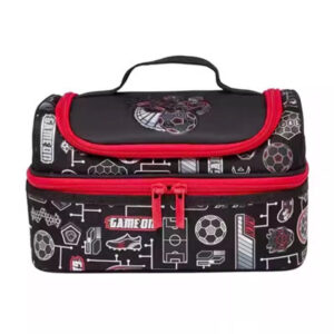 Smiggle Black t-ball  Double Decker Lunchbox
