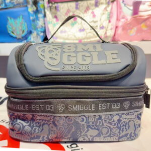 Smiggle Hot Blue Print Double Decker Lunchbox