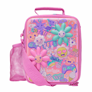 Smiggle Pink sunflower Hardtop Lunchbox With Strap