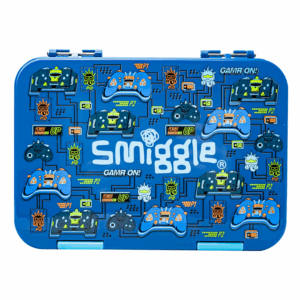 Smiggle Blue video game Large Bento Lunchbox