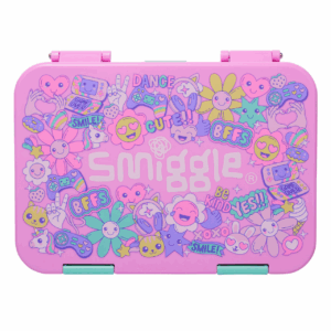 Smiggle Pink sunflower Large Bento Lunchbox