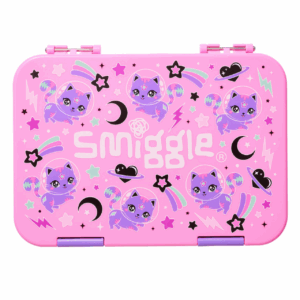 Smiggle Pink Space Cat Large Bento Lunchbox