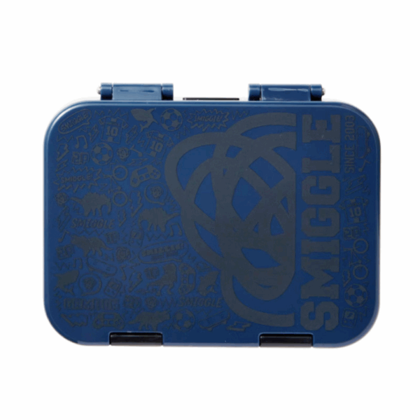 Blue hot pressed big letters Large Bento Lunchbox