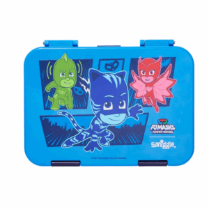 The little hero in the blue Large Bento Lunchbox