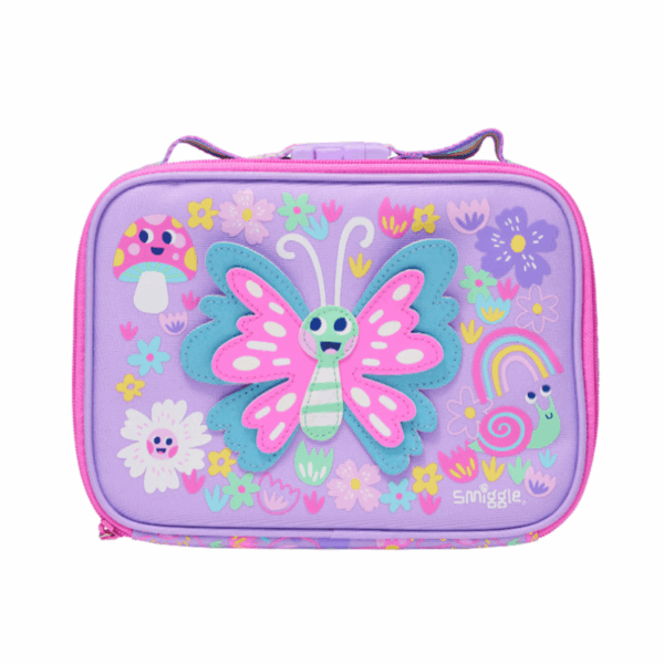 Smiggle Little Purple Garden Tiny Square Lunchbox