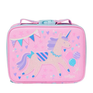 Pink balloon jumping ponies Tiny Square Lunchbox