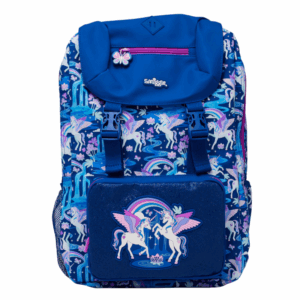 Smiggle Blue Horse Unicorn Attach Foldover Bag