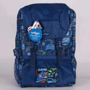 Smiggle Blue video game Attach Foldover Bag