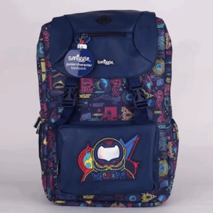 Smiggle blue astronaut Attach Foldover Bag