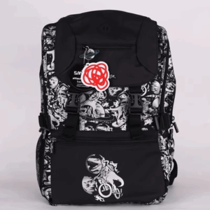 Smiggle silver-gray dinosaur Attach Foldover Bag