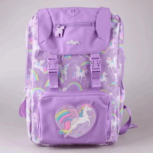 Smiggle Silver Heart Pegasus Attach Foldover Bag