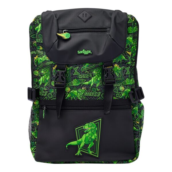 4 Dimensional green dinosaurs Attach Foldover Bag