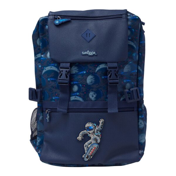 Blue skateboarding astronaut Attach Foldover Bag