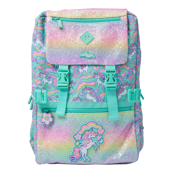 Curly Green one-sided heart Attach Foldover Bag