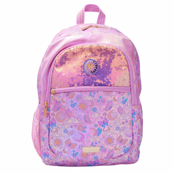 Smiggle Pink sequined goddess Large Schoolbags
