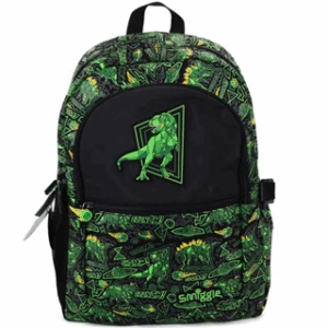 Smiggle dimensional green dinosaurs Large Schoolbags