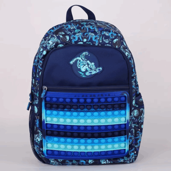 Smiggle Blue skateboard bubble Large Schoolbags