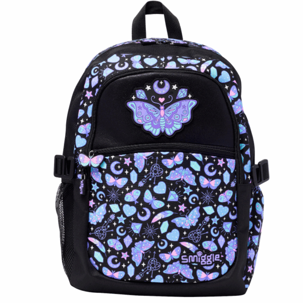 Smiggle Black butterfly Rex Large Schoolbags