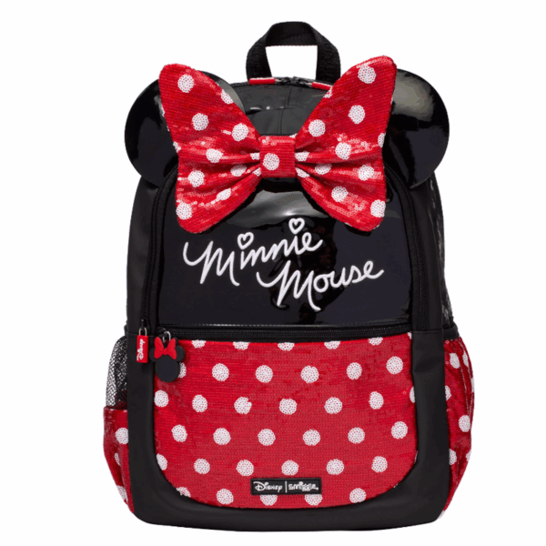 Smiggle Black and red polka Mini Large Schoolbags