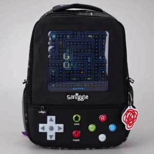 Smiggle Black video game Large Schoolbags