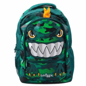Smiggle Old Green Dinosaur  Large Schoolbags