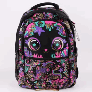 Smiggle Black Cat fish Large Schoolbags