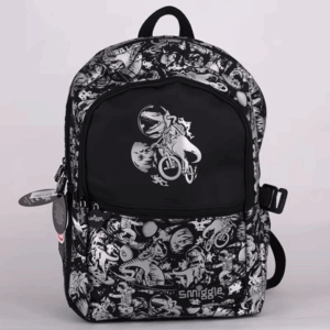 Smiggle The silver-gray dinosaur Large Schoolbags