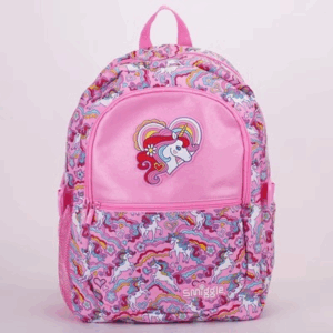 Smiggle Pink Heart Unicorn Large Schoolbags