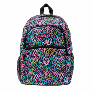 Smiggle Love with black color graffiti Large Schoolbags