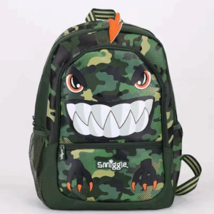 Smiggle Green Dinosaur Ribbon Large Schoolbags