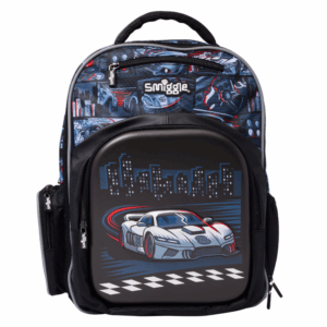 Smiggle Black sports car key guard ridge Large Schoolbags