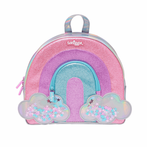 Smiggle Silver Rainbow Design Small Schoolbags