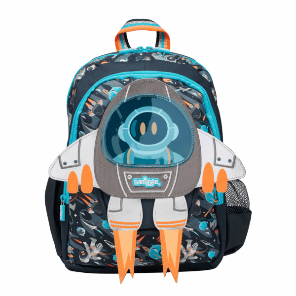 Smiggle Navy Blue Rocket Astronaut Medium Schoolbags