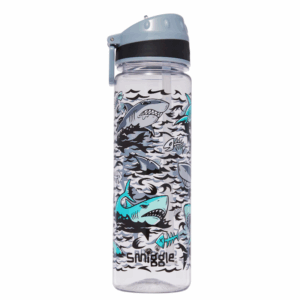Smiggle Battle of the Grey Sharks Plastic Bottle 650Ml